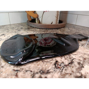 1870 Flat Black Glass Bottle For Displaying Food Serving charcuterie Tray Decor